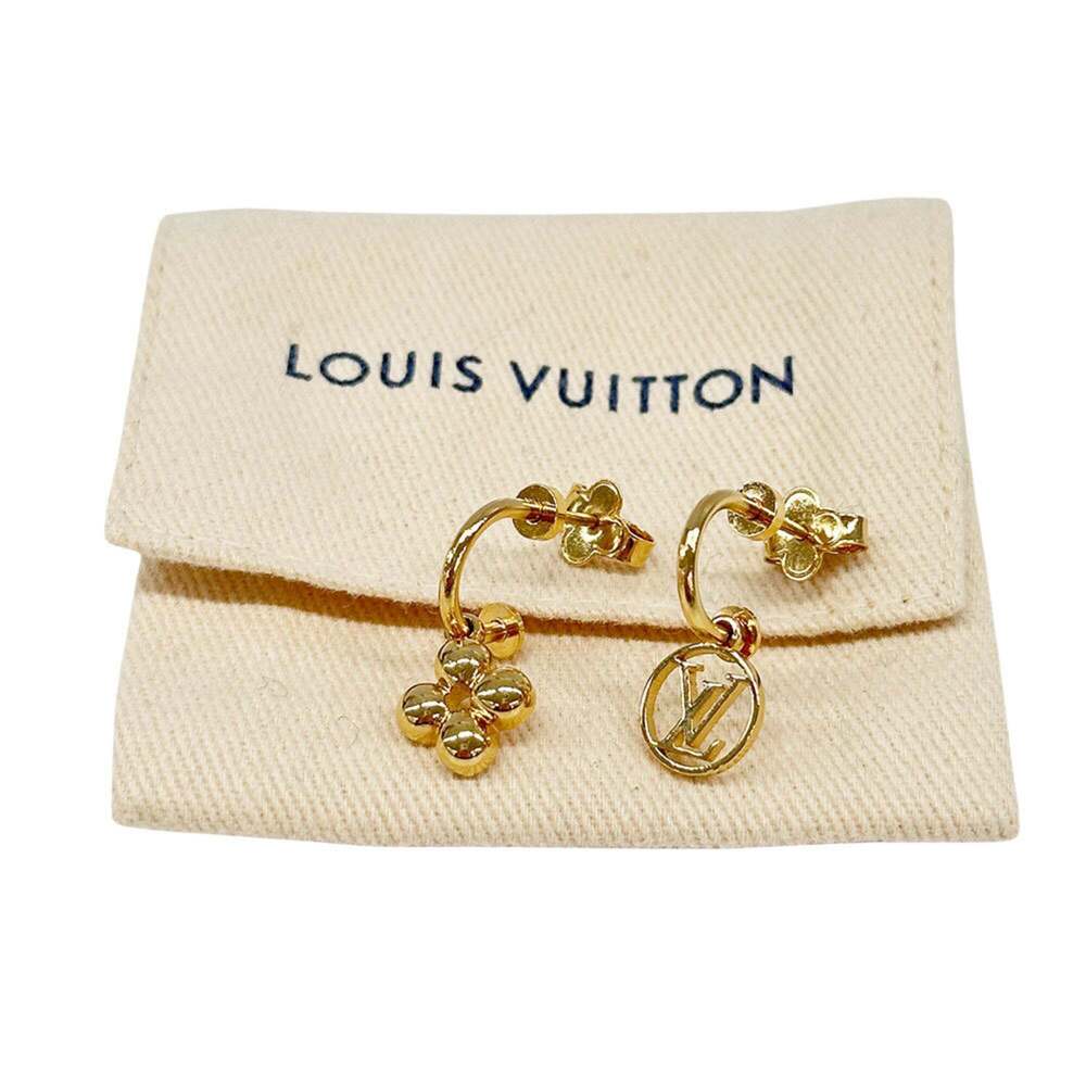 LOUIS VUITTON Gold Earrings - Picture 4 of 6